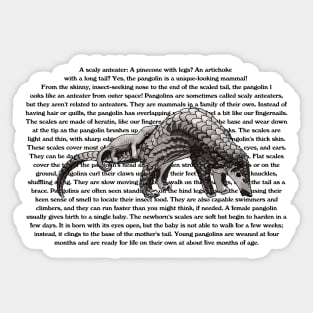 Pangolin Information Sticker